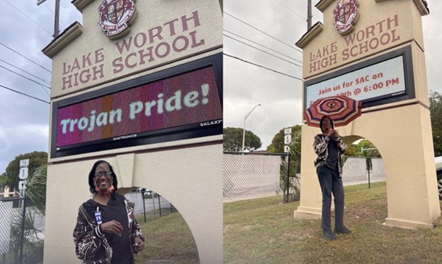 Supported Employment Highlight Sharon – Cafeteria Aide at Lake Worth Community High School.