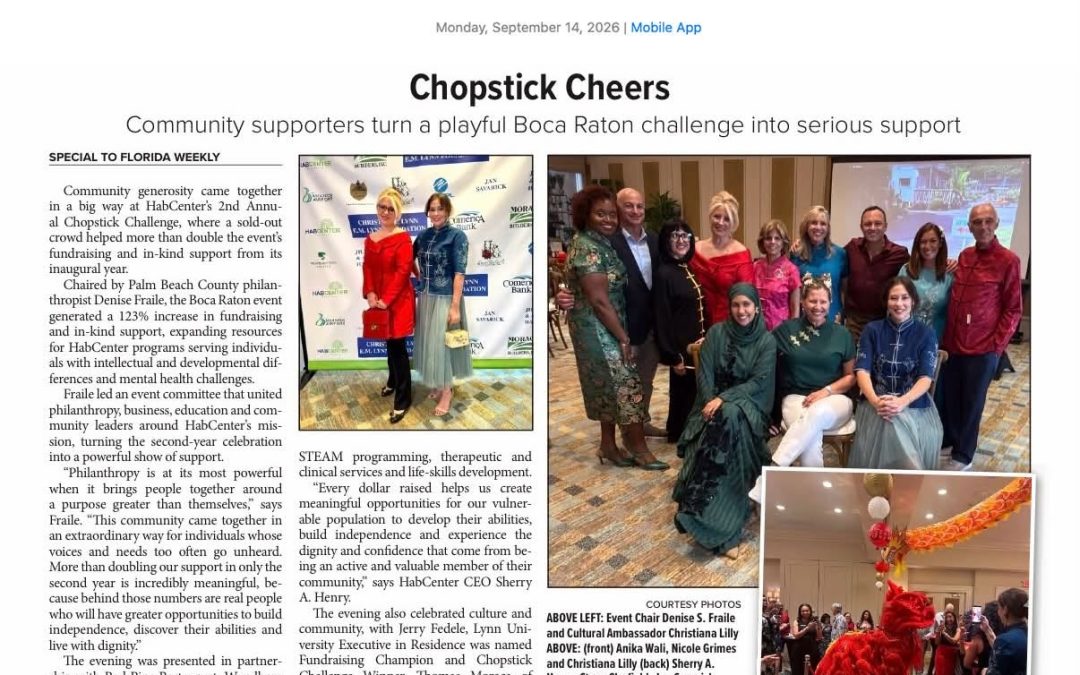 Florida Weekly: Chopstick Cheers Community supporters turn a playful Boca Raton challenge into serious support